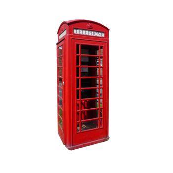 Red Booth Logo - British Phone Booth Red With Printed Logo For Telephone Or