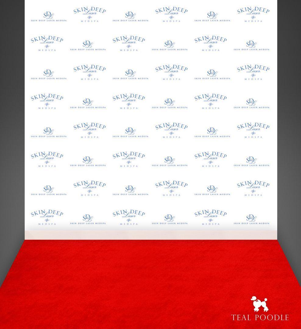 Red Booth Logo - Step And Repeat Event Custom Business Logo Photo Booth Backdrop ...