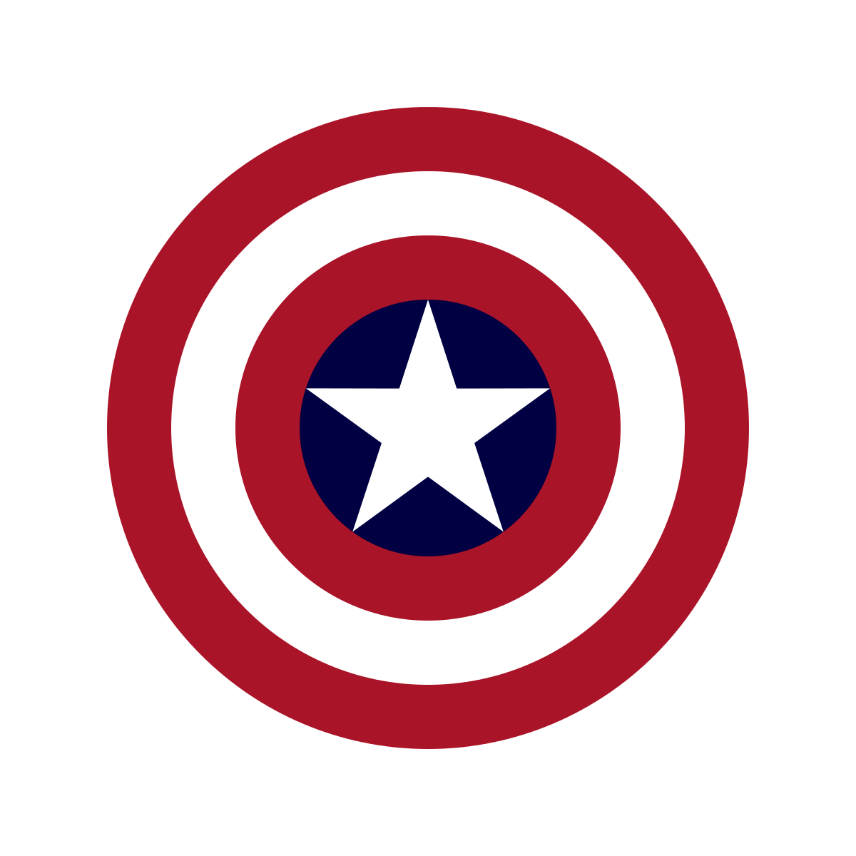 4 Silver Circles Logo - Captain America's shield