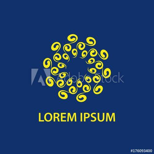 Yellow Flower Logo - Abstract yellow flower logo. The symbol for the design of corporate