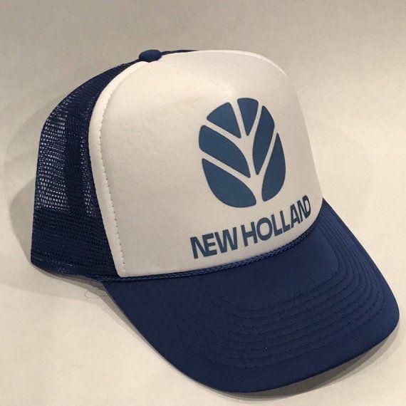Vintage New Holland Logo - Vintage New Holland Tractors Trucker Hat Agriculture Mesh Back