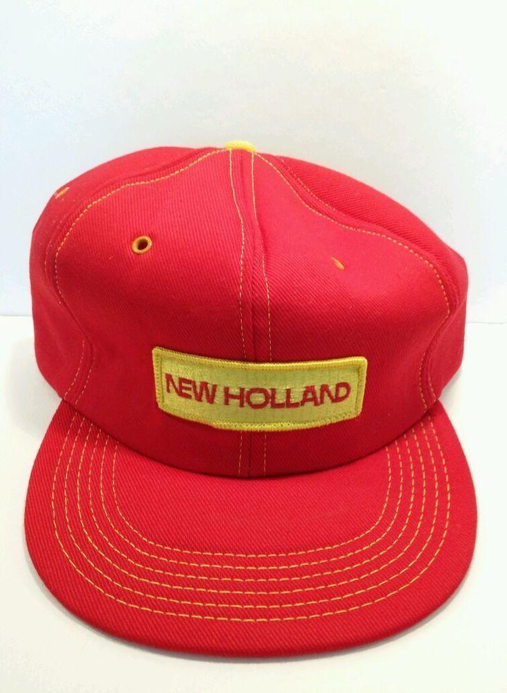 Vintage New Holland Logo - New Holland Tractor hats Mens snapback trucker farming agriculture