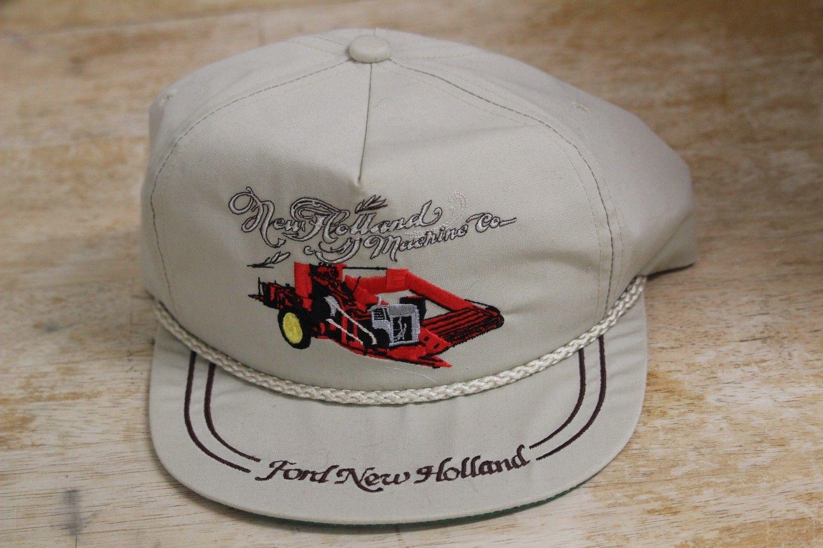 Vintage New Holland Logo - VINTAGE NEW HOLLAND HAT MACHINE CO FORD COMBINE HAT HOLLAND TRUCKERS ...