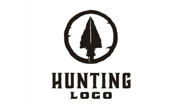 Black and White Hunting Logo - Hipster / retro hunting logo design Vector | Premium Download