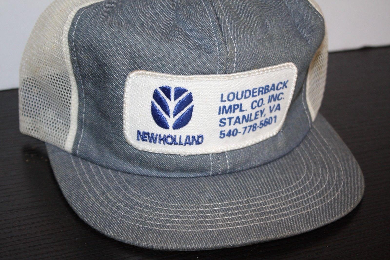 Vintage New Holland Logo - VINTAGE FORD NEW HOLLAND TRACTORS TRUCKER Stanley K HAT cap SNAPBACK ...