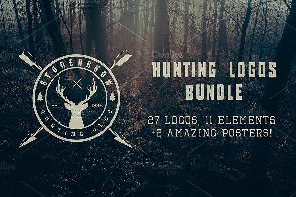 Hunting Logo - Set of vintage hunting logos Logo Templates Creative Market