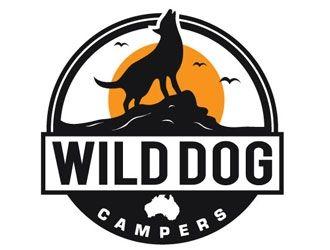 Wild Dog Logo - WILD DOG CAMPERS logo design