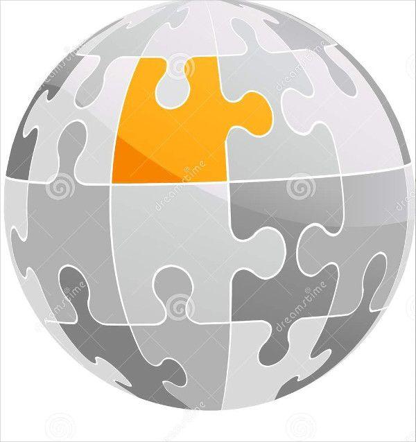 World Puzzle Logo - Puzzle globe Logos