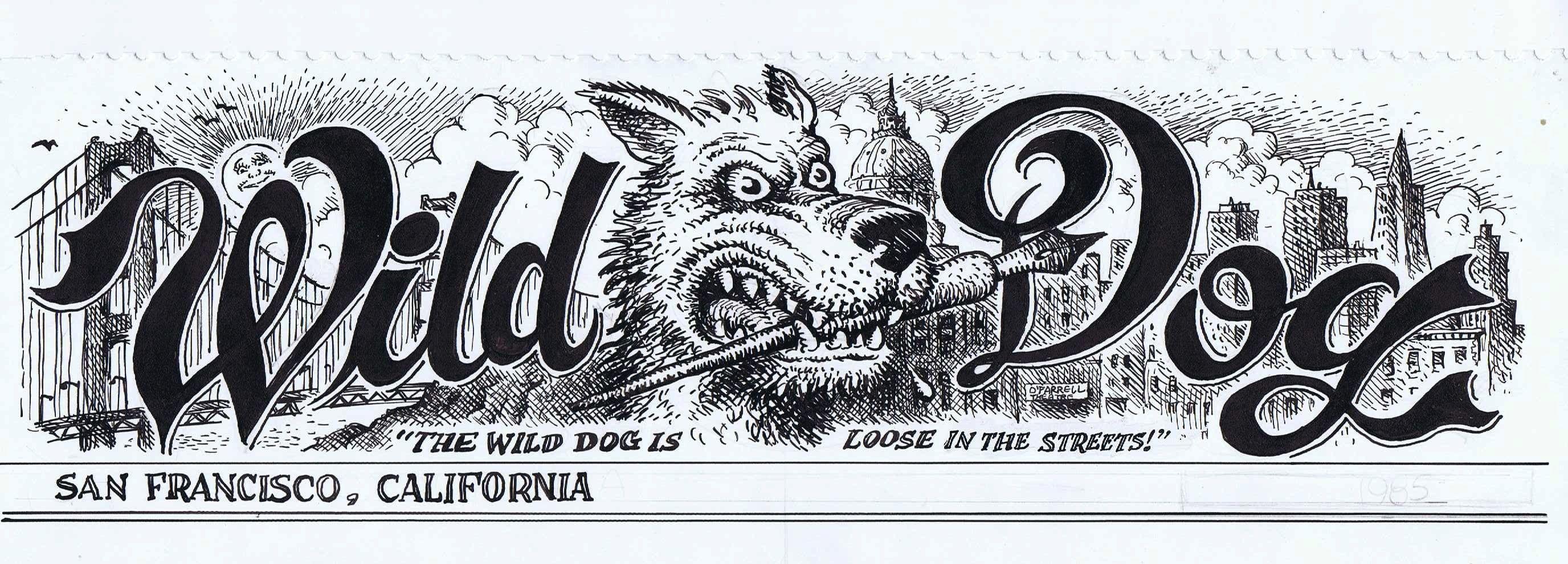 Wild Dog Logo - R Robert Crumb Wild Dog logo 1980s, in Rob Pistella's Sold or Traded
