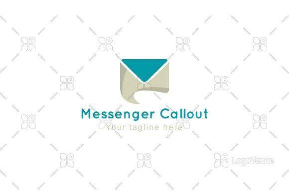 Messenger App Logo - Messenger Callout-Messaging App Logo ~ Logo Templates ~ Creative Market