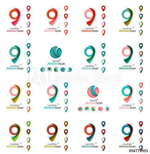 Map Tag Logo - Set of map tag logo icons - Buy this stock vector and explore ...
