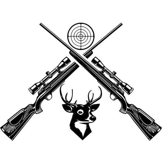 Hunting Logo - Hunting Logo 67 Rifles Crossed Duck Deer Sport Hunt Hunter