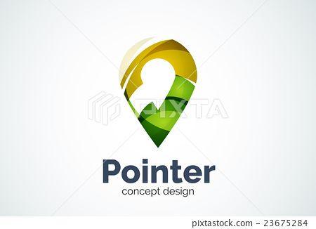 Map Tag Logo - Abstract business company map tag or locator logo - Stock ...