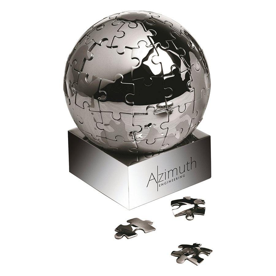 World Puzzle Logo - World puzzle globe 41043 with logo | MultiGift.com