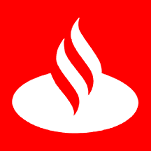 Red and White Flame Logo - Banco Santander (Spain)