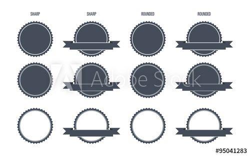 Blank Round Stamp Logo - Blank Round Stamp Logo (Sharp and Rounded edges) - Isolated ...