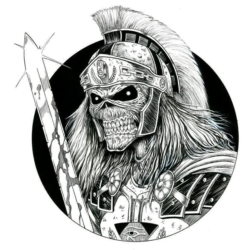 Eddie Iron Maiden Logo - NB : This is only Fanart drawned by myself to pay tribute to IRON