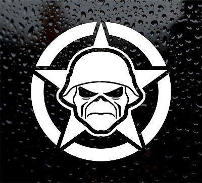Eddie Iron Maiden Logo - IRON MAIDEN STAR SKULL ARMY DECAL LOGO CAR VAN LAPTOP VINYL STICKER