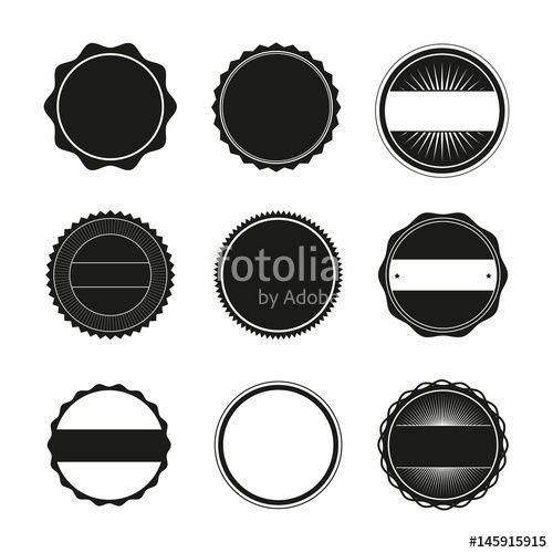 Blank Round Stamp Logo - Blank Round Stamps for Logo (Sharp and Rounded edges) - Isolated ...