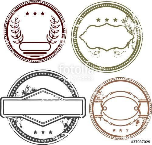 Blank Round Stamp Logo - Abstract Empty Grunge Rubber Stamp Set Stock Image And Royalty Free