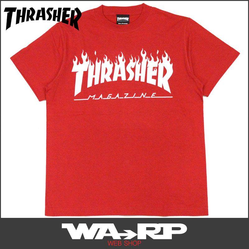 Red and White Flame Logo - WARP WEB SHOP RAKUTENICHIBATEN: Slasher THRASHER FLAME TEE red red