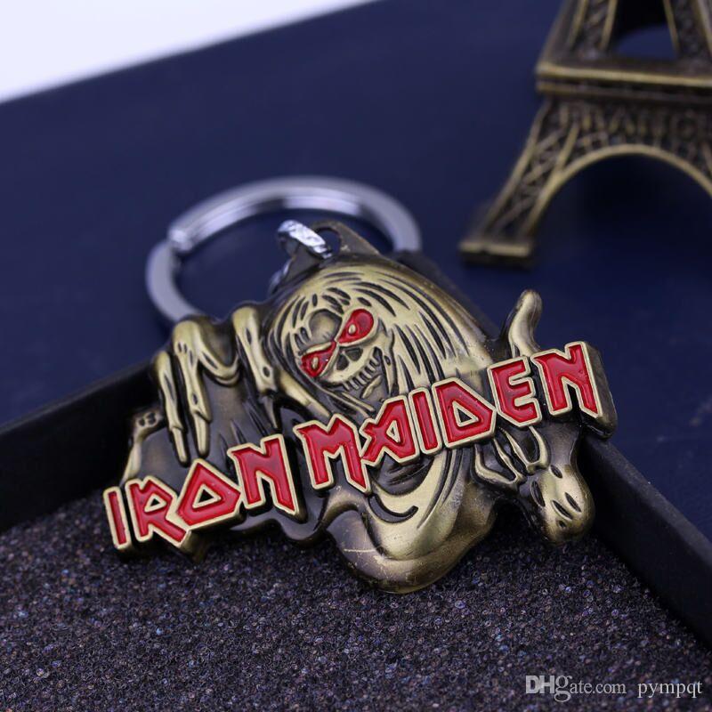 Eddie Iron Maiden Logo - 2019 Trendy Silver Plated Alloy Men Iron Maiden Logo EDDIE Monster ...