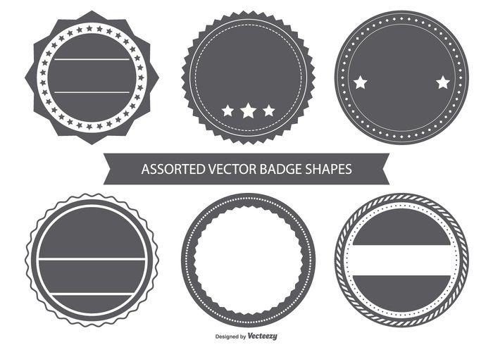 Blank Round Stamp Logo - Blank Vintage Badge Shapes - WeLoveSoLo