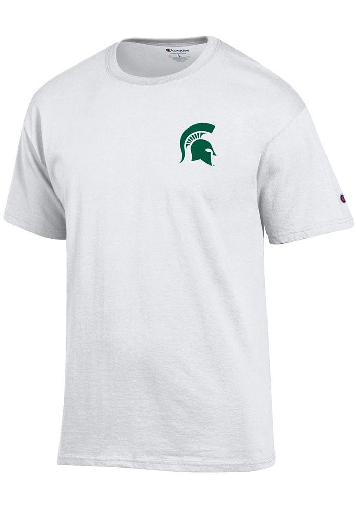 White Spartan Logo - Champion Michigan State Spartans White Spartan Logo Short Sleeve T ...