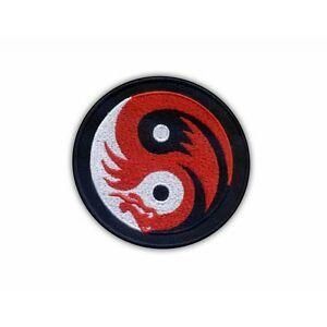 Red and White Flame Logo - Yin Yan (red And White Flame) PATCH BADGE