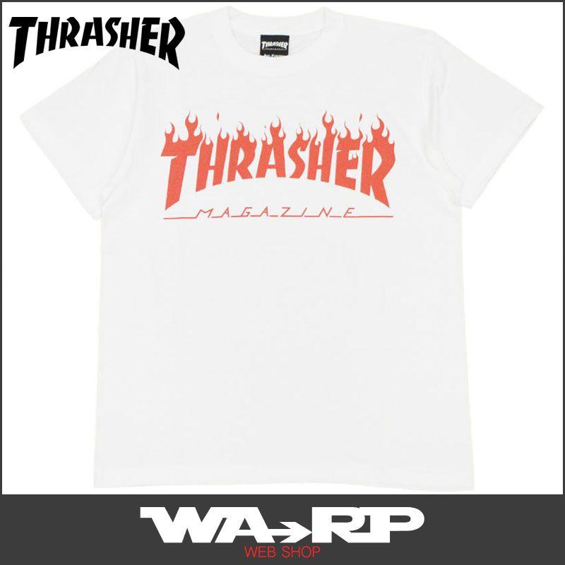 Red and White Flame Logo - WARP WEB SHOP RAKUTENICHIBATEN: Slasher THRASHER FLAME TEE (white ...