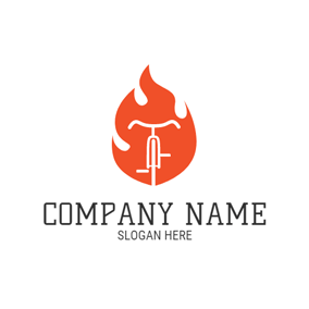 Red and White Flame Logo - Free Flame Logo Designs. DesignEvo Logo Maker
