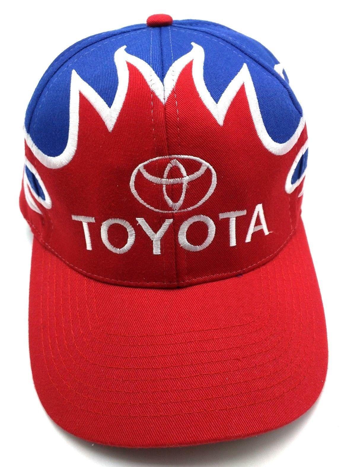 Red and White Flame Logo - TOYOTA flame / pattern red / white / flame blue adjustable cap / hat ...