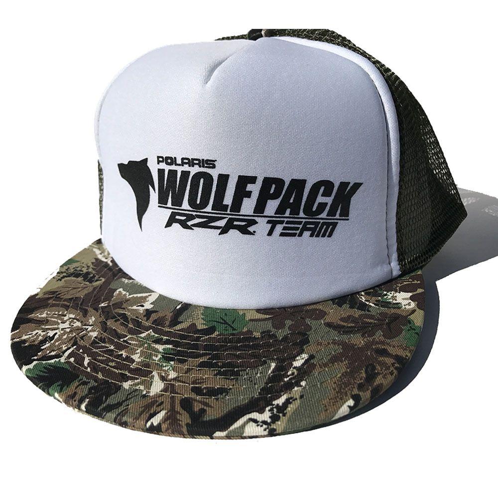 Camo Polaris Logo - UTV Wolfpack Camo Hat White with Black Logo Snapback