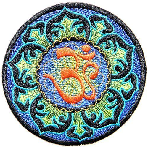Om Hippie Logo - Aum Om Ohm Hindu Yoga Indian Lotus Lucky Logo Sign Hippie Retro ...