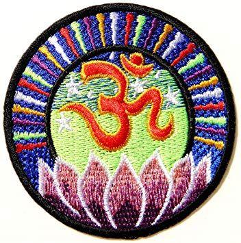 Hippie Retro Logo - Amazon.com: Lotus Aum Om Ohm Hindu Yoga Indian Lucky Logo Sign ...