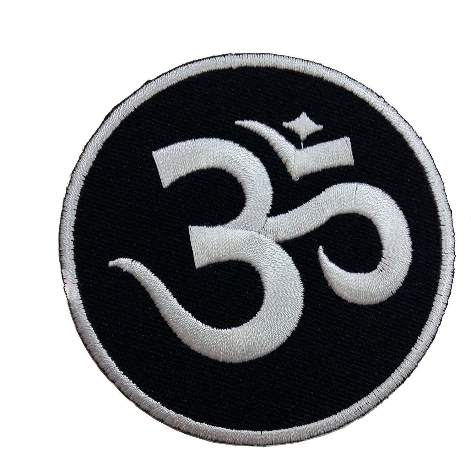 Om Indian Logo - Aum Om Ohm Hindu Yoga Indian Lotus Lucky Sign Logo Hippie Retro ...