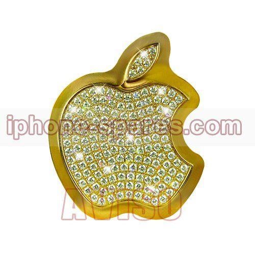 Apple Diamond Logo - iPad 2 Gold Apple Logo with Diamond