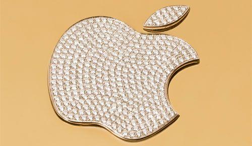 Gold and Diamond Apple Logo - Amosu Diamond 24ct Gold iPad | Dandy Gadget
