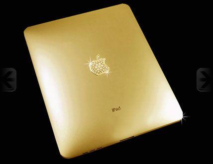 Diamond Apple Logo - 2,100 Grams Gold iPad With Diamond Apple Logo | PelWaves