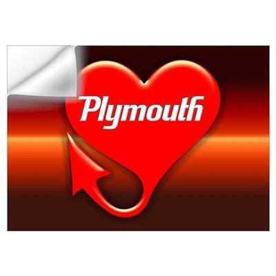 Plymouth Heart Logo - Plymouth Heart'll Win You Over Wall Decal