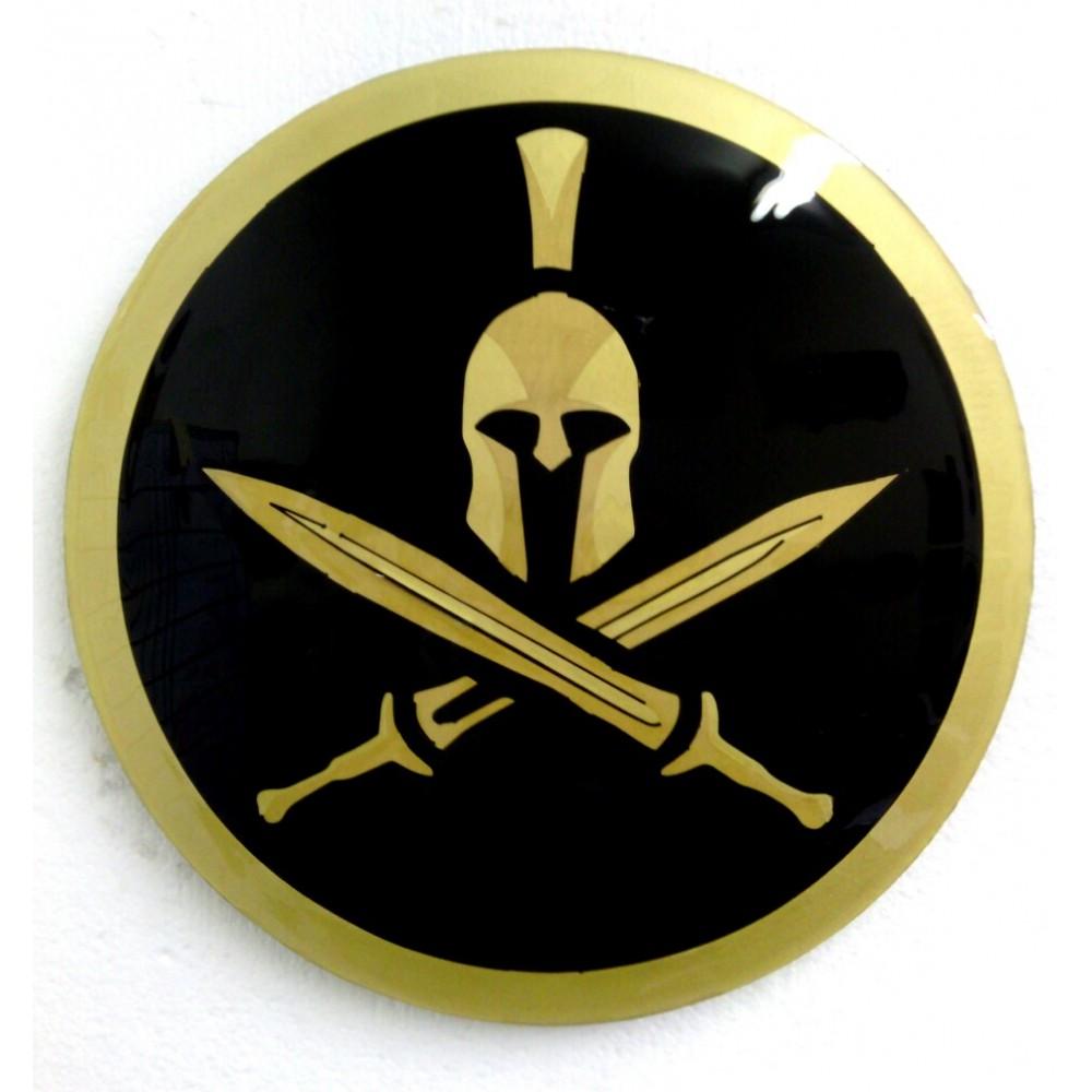 Spartan Shield Logo - spartan liquid metal art