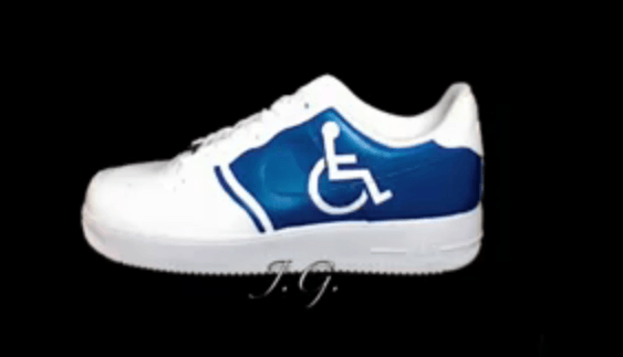 Custom Jordan Logo - Handicapped Sign Custom Nike Air Force 1 Shoes