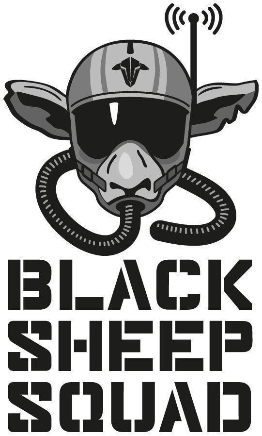 Squad Team Logo - Team Black Sheep Squad Logo Transfer Sticker 300mm x 180mm