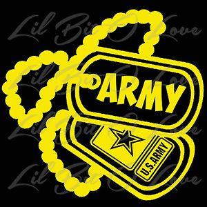 Army Dog Logo - Army Dog Tags Vinyl Decal with Star Emblem United States Army