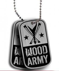 Army Dog Logo - Wood Violins Army Dog Tags