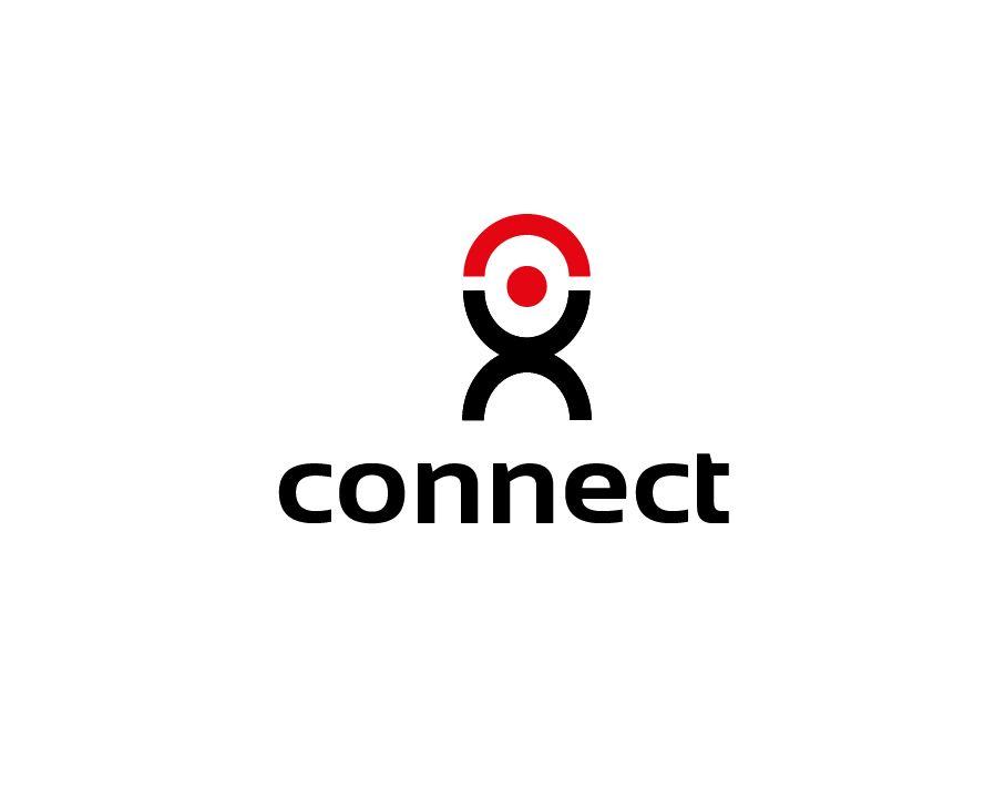 Black and Red Logo - Connect Logo Person in Black and Red