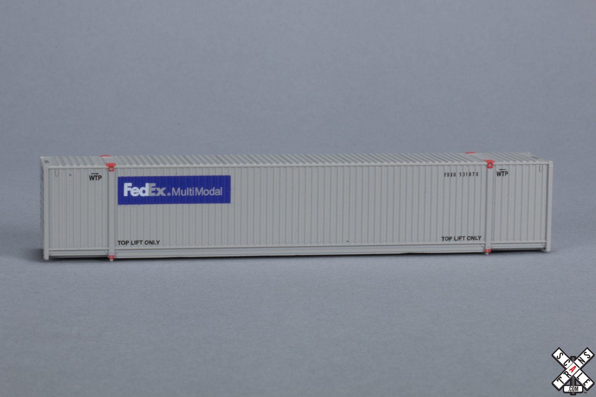 FedEx Multimodal Logo - N CIMC 53' Corrugated Container, FedEx Scaletrains.com – ScaleTrains.com