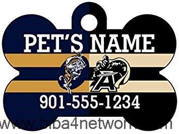 Army Dog Logo - NCAA House Divided Pet Id Dog Tag Personalized w/ Name & Number Army