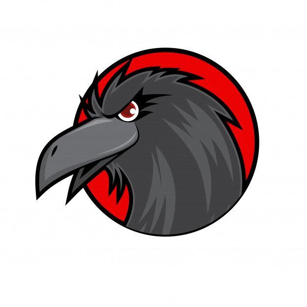 Cartoon Crow Logo - Black crow logo Vector | Premium Download