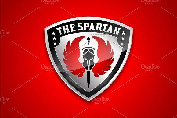 Spartan Shield Logo - The Spartan Shield Logo Templates Creative Market